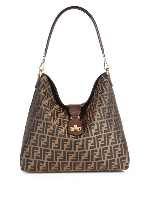 fendi zucca small hobo bag|Fendi zucca bag.